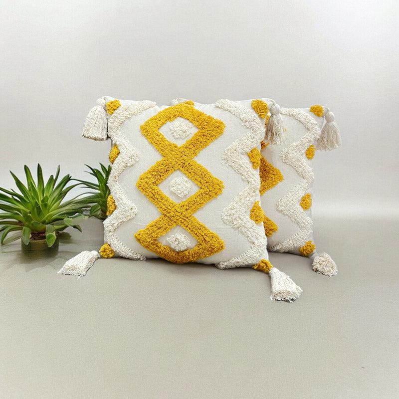 Buy Minerva Tufted Cushion Cover - Set Of Two Cushion Cover Sets from Vaaree