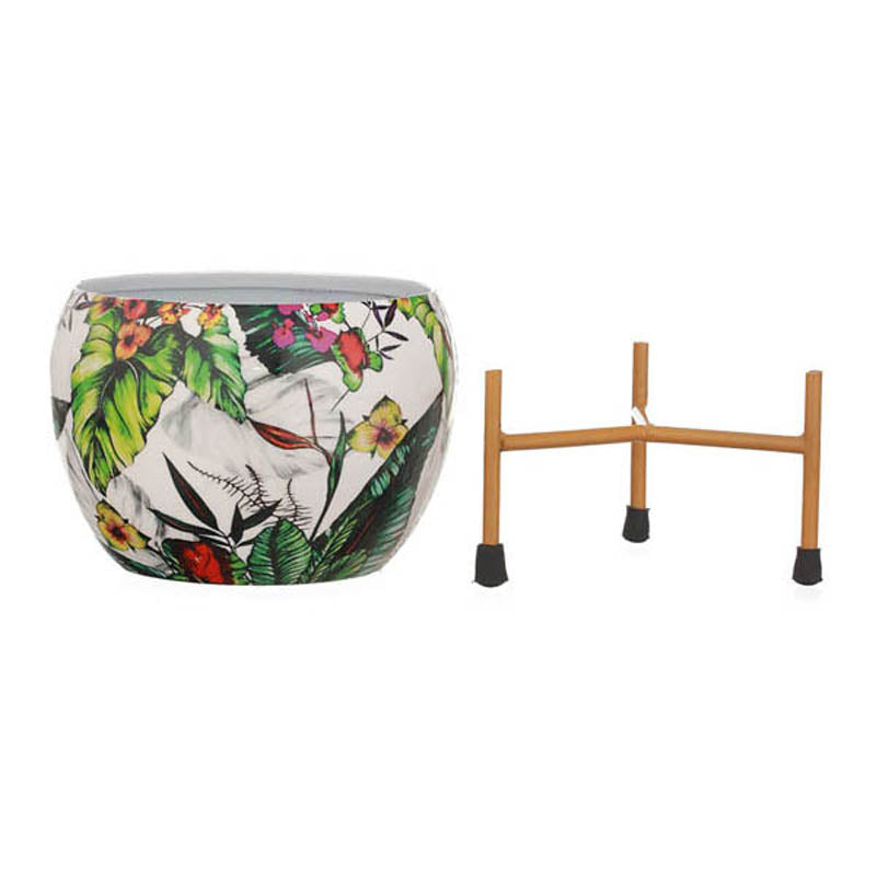 Buy Tropical Tweet Handcrafted Planter With Stand - Four Piece Set Pots & Planters from Vaaree