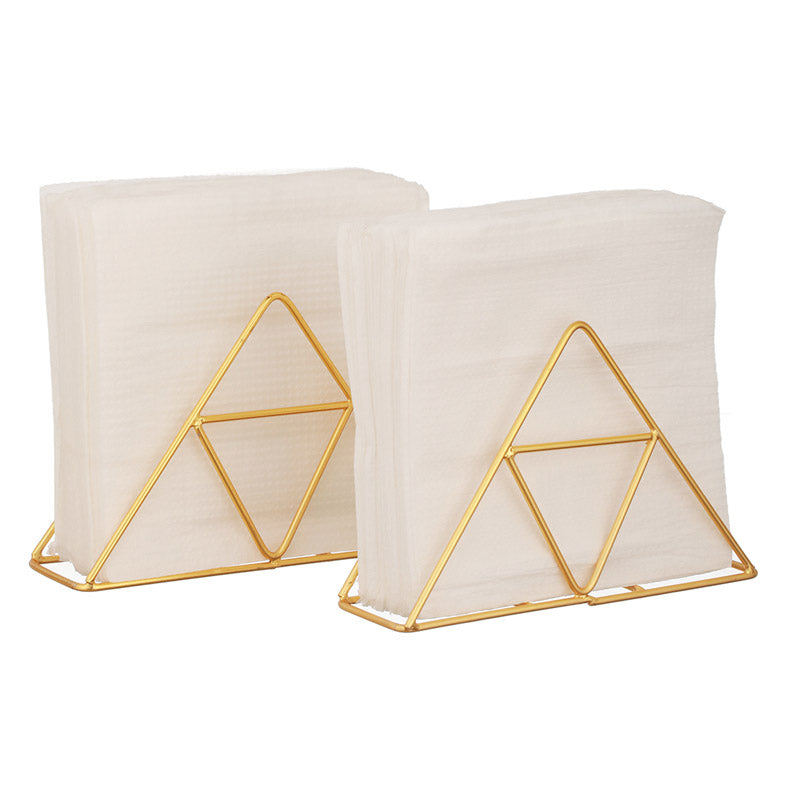 Buy Trio Trail Napkin Holder (Gold) - Set Of Two Tissue Holder from Vaaree