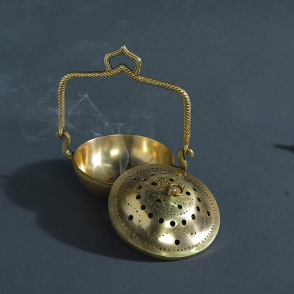 Buy Brass Madri Loban Dhoop Holder Incense Holders from Vaaree