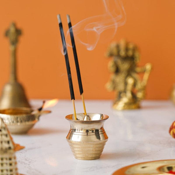 Buy Brass Matka Incesnse Stick Holder Incense Holders from Vaaree