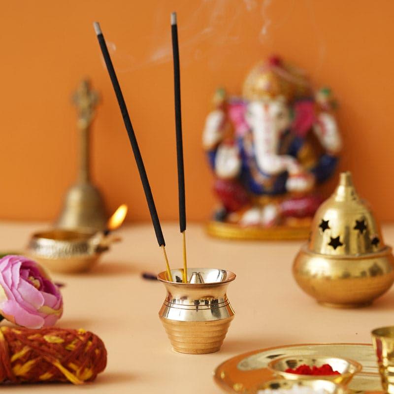 Buy Brass Matka Incesnse Stick Holder Incense Holders from Vaaree