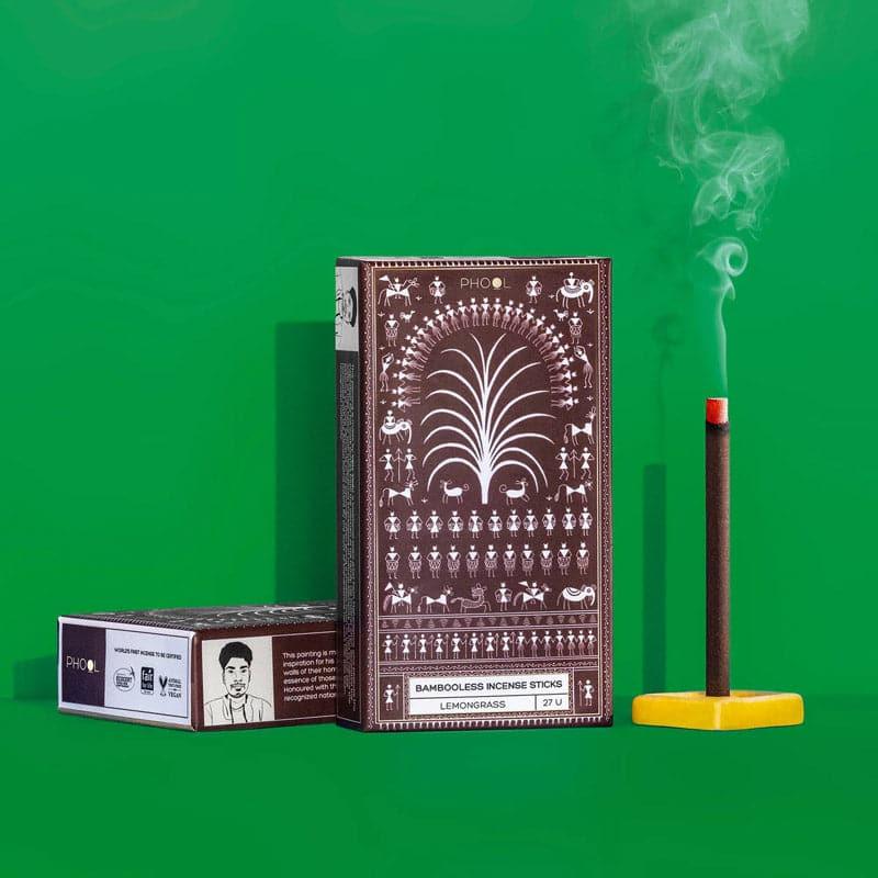 Buy Phool Bambooless Incense Sticks (Lemongrass) - Set Of Forty Incense Sticks & Cones from Vaaree