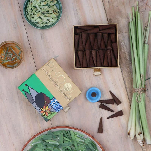 Buy Phool Natural Incense Cones (Lemongrass) - Set Of Forty Incense Sticks & Cones from Vaaree