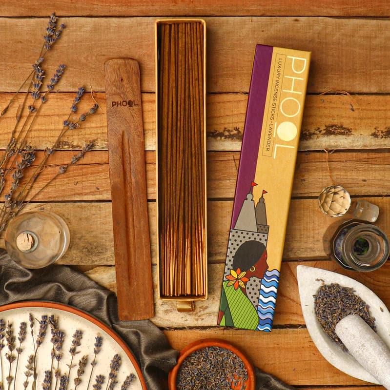 Buy Phool Natural Incense Stick (Lavender) - Set Of Forty Incense Sticks & Cones from Vaaree