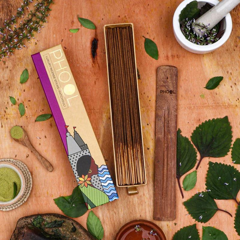 Buy Phool Natural Incense Stick (Patachouli) - Set Of Forty Incense Sticks & Cones from Vaaree