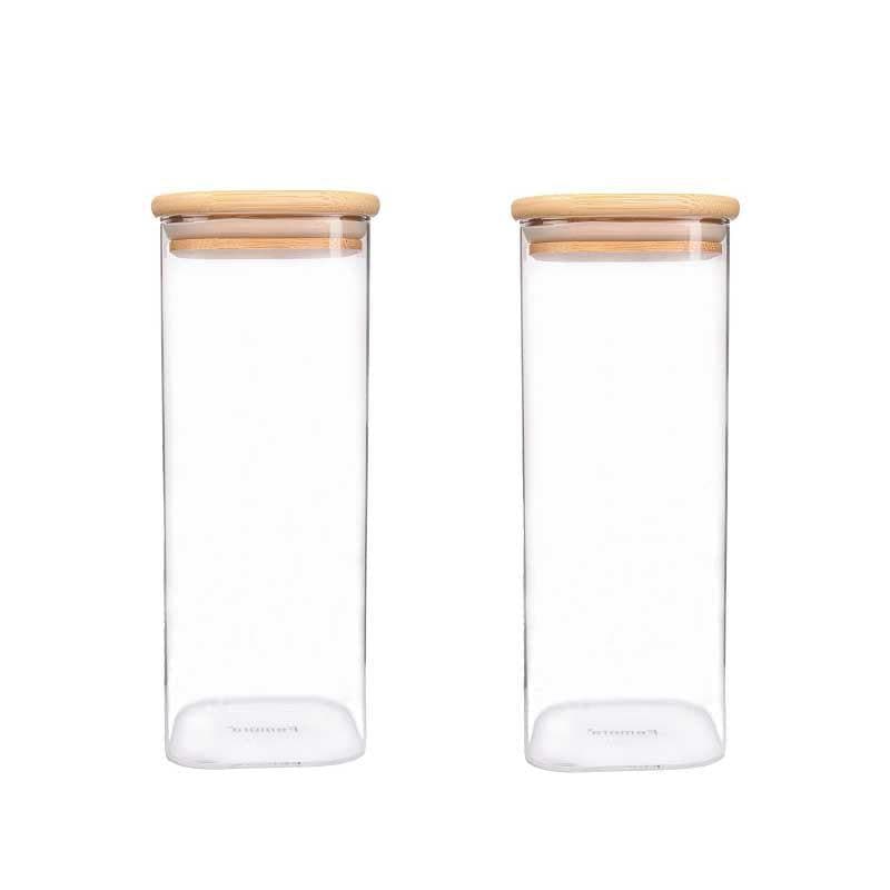 Jar - Elina Storage Container With Tray (1000 ML) - Set Of Three