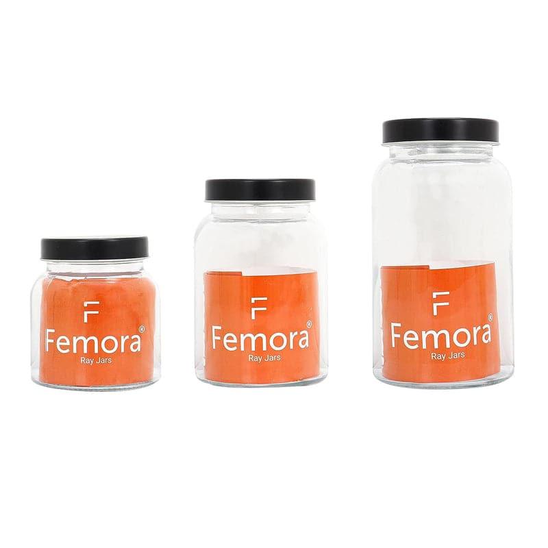 Jar - Flavor Vault Storage Jar (Black) - Set Of Three