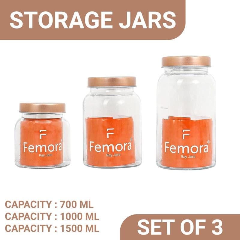 Jar - Flavor Vault Storage Jar (Gold) - Set Of Three