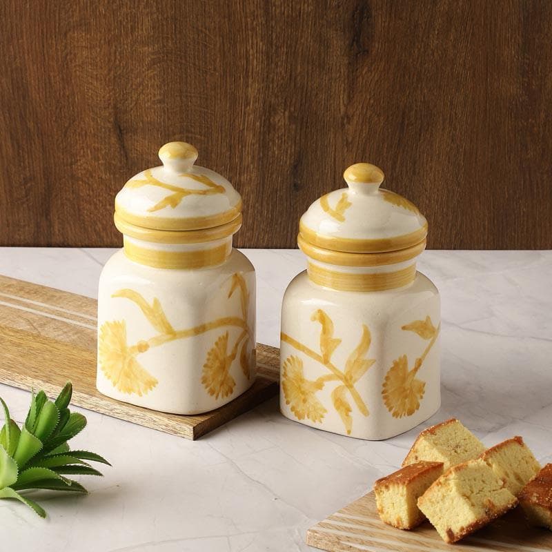 Jar - Fleur De Lis Jar (450 ML) - Set Of Two