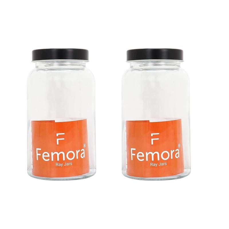 Jar - Food Stock Storage Jar (1000 ML) - Set Of Two