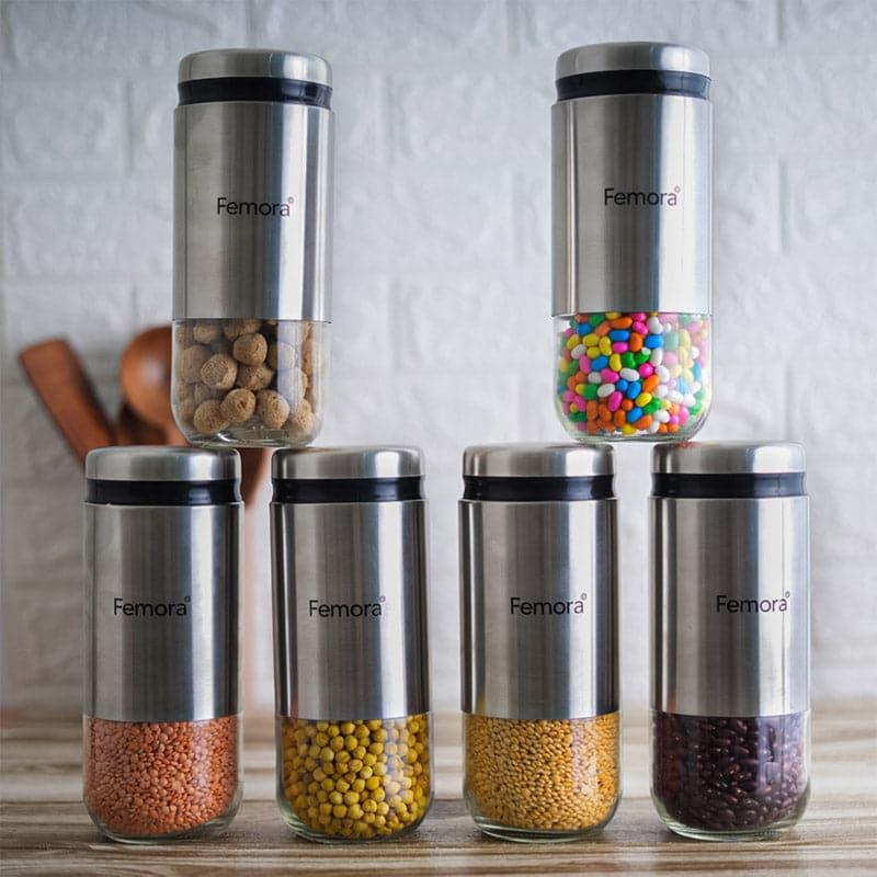 Buy Jar - Foodie Hug Storage Jar (900 ML) - Set Of Six at Vaaree online