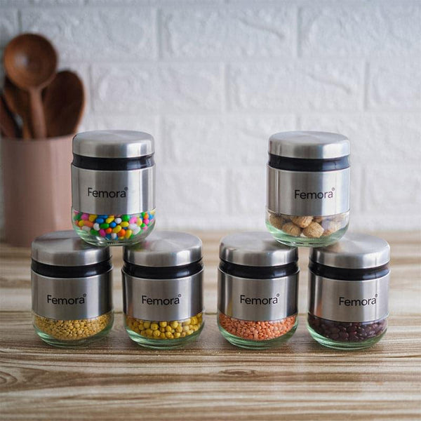 Jar - Gilore Storage Jar (350 ML) - Set Of Six