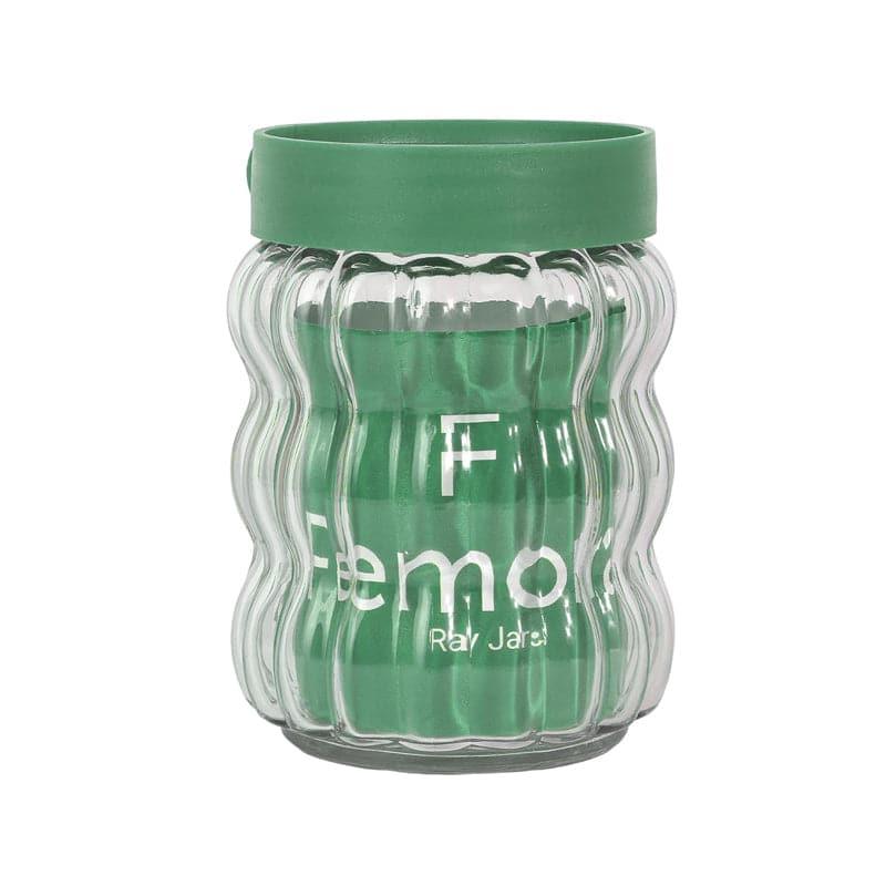 Jar - Green Bubbly Glee Storage Jar (1000 ML) - Set Of Four