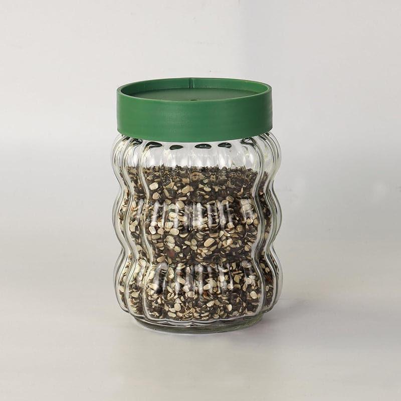 Jar - Green Bubbly Glee Storage Jar (1000 ML) - Set Of Four