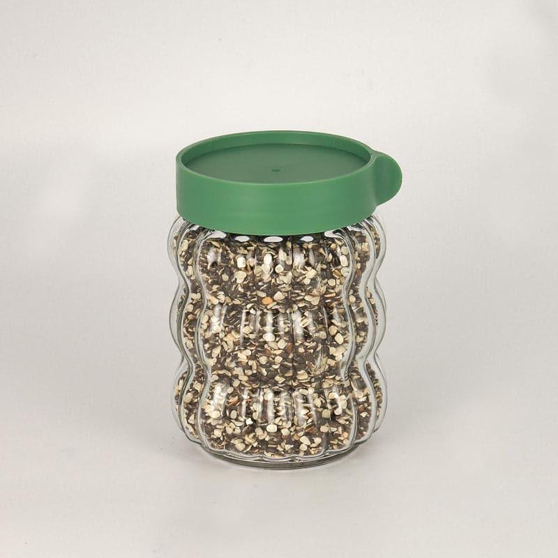 Jar - Green Bubbly Glee Storage Jar (500 ML) - Set Of Two