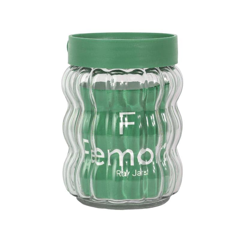 Jar - Green Bubbly Glee Storage Jar (500 ML) - Set Of Two