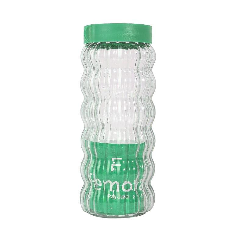 Jar - Green Bubbly Stack Storage Jar (500 ML) - Set Of Four