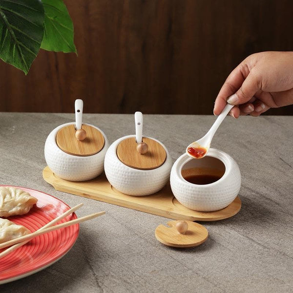 Jar - Pentox Round Condiment Jar With Spoon