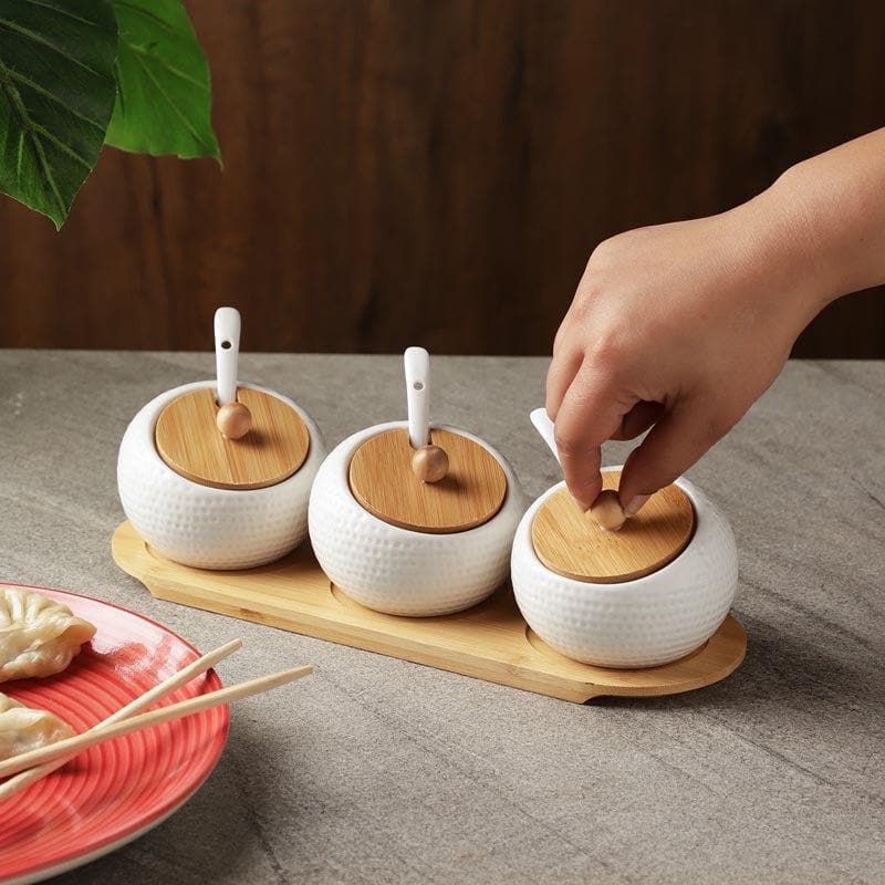 Jar - Pentox Round Condiment Jar With Spoon