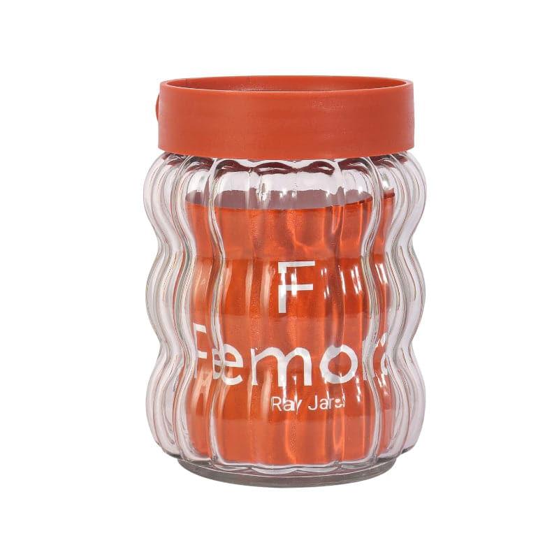 Jar - Red Bubbly Glee Storage Jar (1250 ML) - Set Of Four