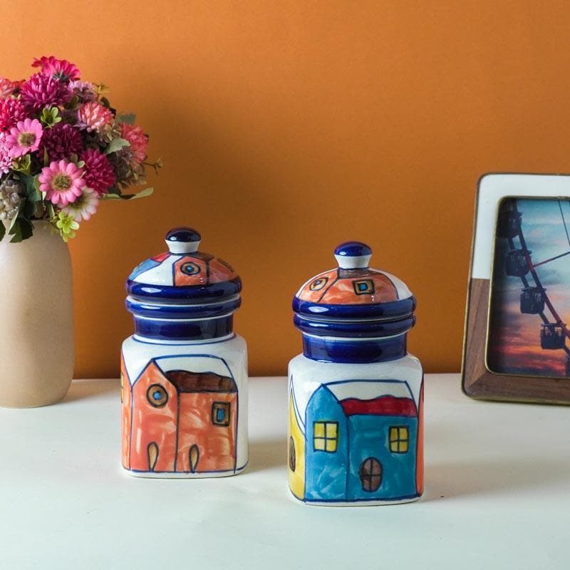 Buy Snow City Jar (400 ML) - Set Of Two Jar from Vaaree