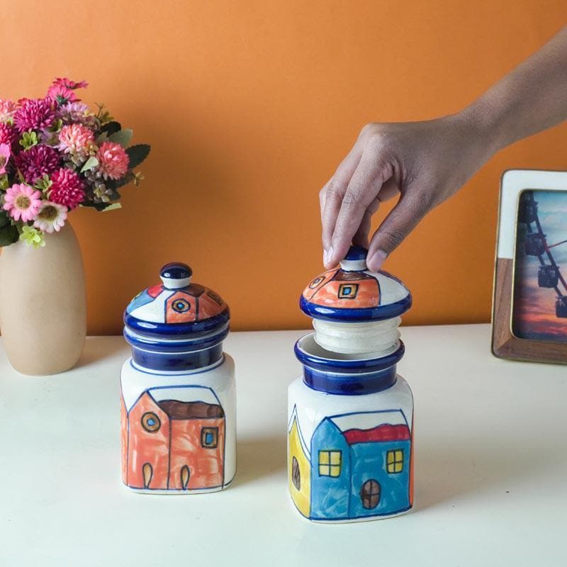 Buy Snow City Jar (400 ML) - Set Of Two Jar from Vaaree