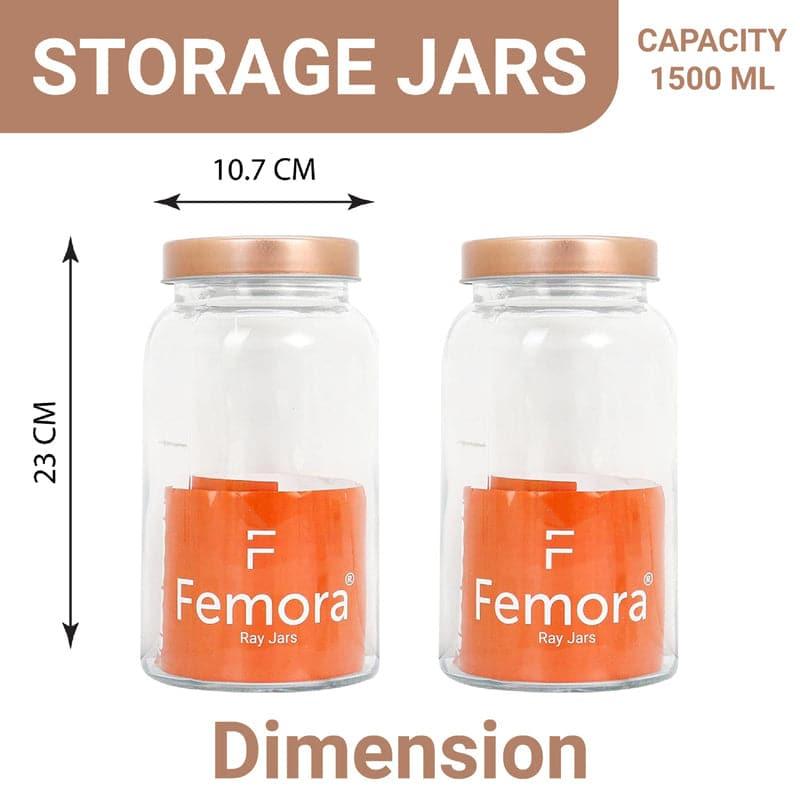 Jar - Tasty Stock Storage Jar (1000 ML) - Set Of Four