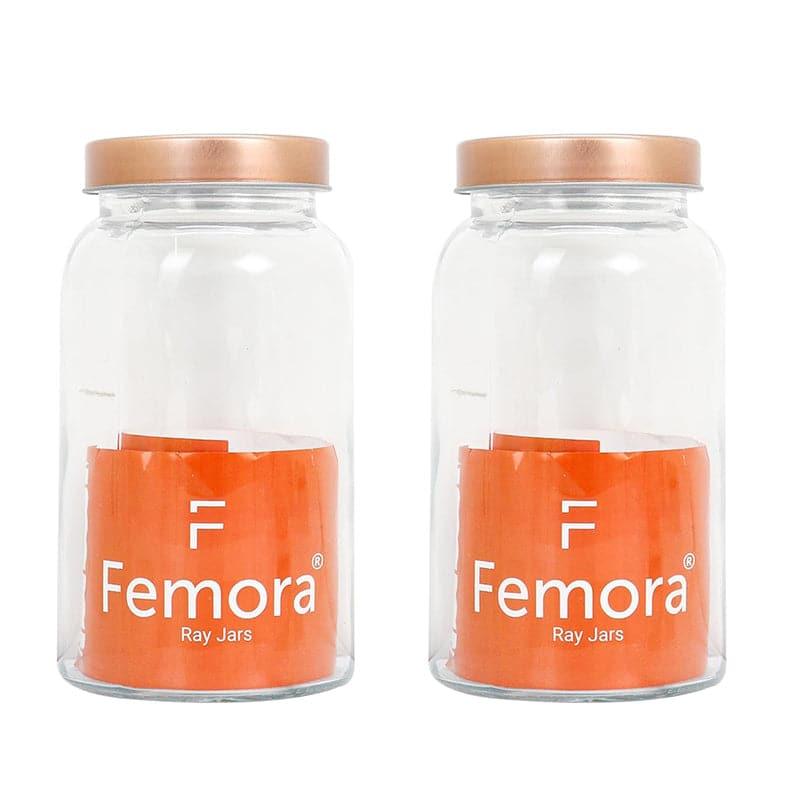 Jar - Tasty Stock Storage Jar (1000 ML) - Set Of Two