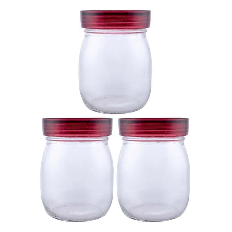 Jar - Revo Round Storage Jar With Lid (800 ML) - Set Of Three