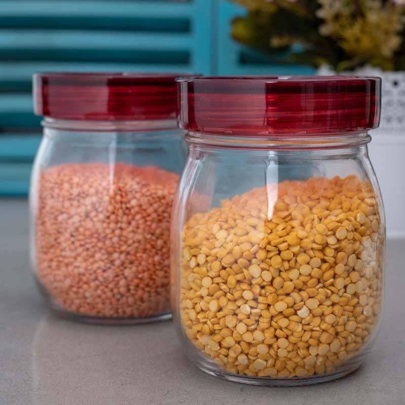 Jar - Revo Round Storage Jar With Lid (800 ML) - Set Of Two