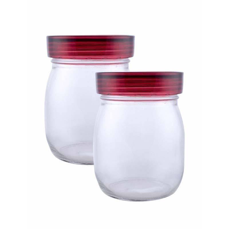 Jar - Revo Round Storage Jar With Lid (800 ML) - Set Of Two