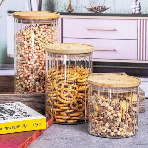 Buy Jars - Sefona Storage Jar (685, 1050, 1400 ML) - Set Of Three at Vaaree online