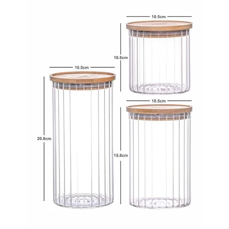 Buy Sefona Storage Jar (685, 1050, 1400 ML) - Set Of Three Jar from Vaaree