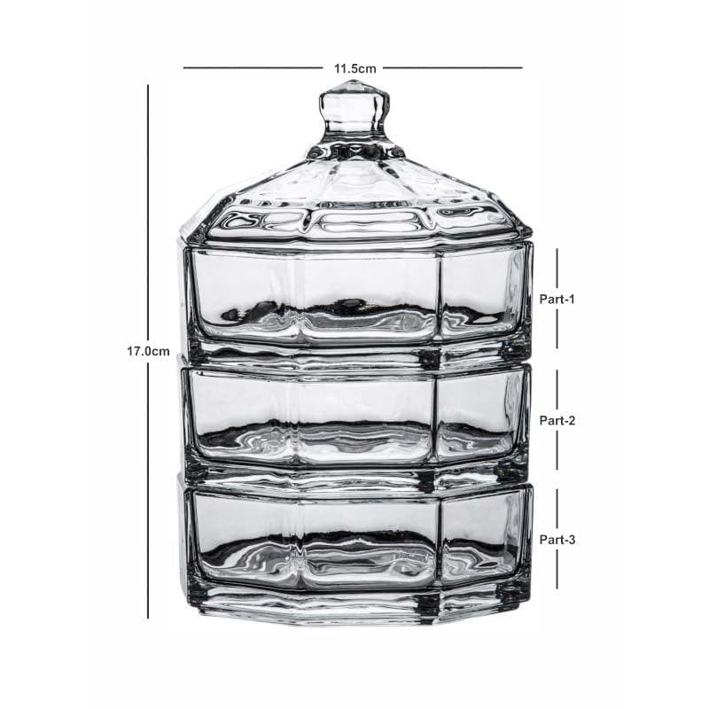 Buy Treasure It Glass Storage Bowl With Lid - 260 ML Jar from Vaaree