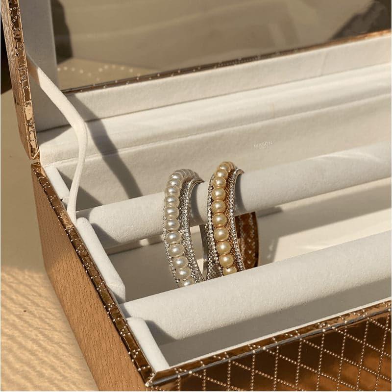 Jewelbox - Agna Decorative Bangle Organizer - Gold