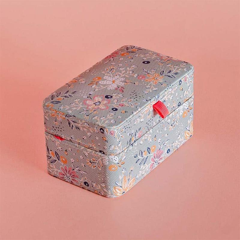 Jewelbox - Pearlised Paper Leather Mini Storage box- Garden Fog