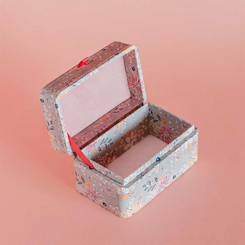 Jewelbox - Pearlised Paper Leather Mini Storage box- Garden Fog