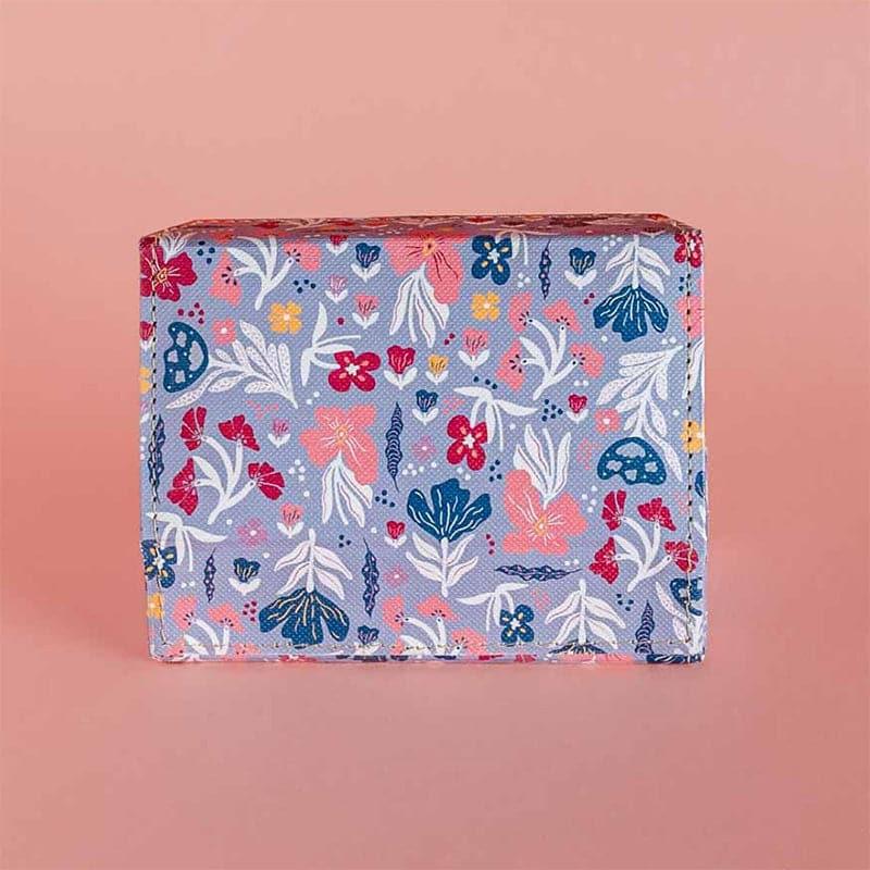 Jewelbox - Pearlised Paper Leather Travel Organizer - Blue Meadow