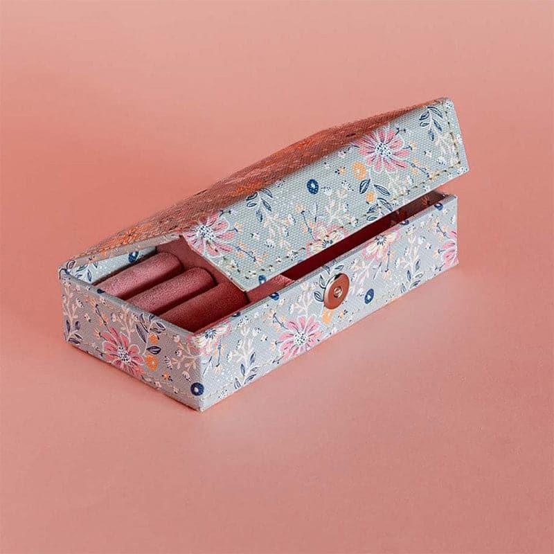 Buy Pearlised Paper Leather Jewellery Organizer - Garden Fog Jewelbox from Vaaree