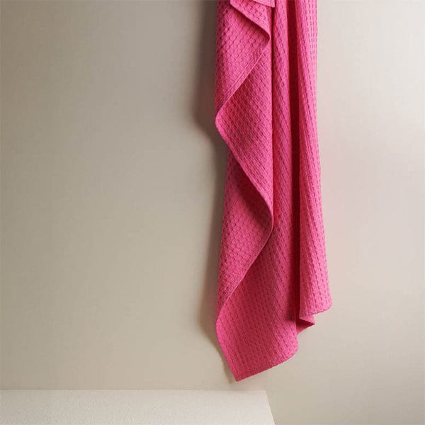 Bath Towels - Alyssa Textured Waffle Bath Towel - Rose