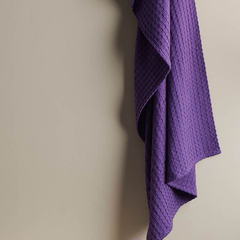 Buy Alyssa Textured Waffle Bath Towel - Violet Bath Towels from Vaaree