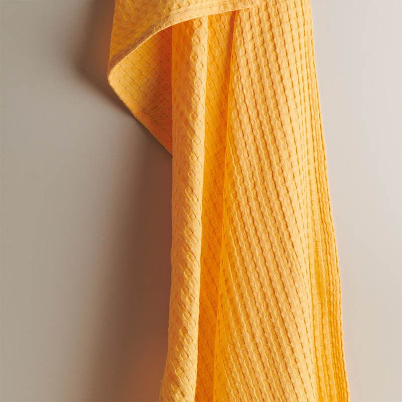 Buy Alyssa Textured Waffle Bath Towel - Yellow Bath Towels from Vaaree