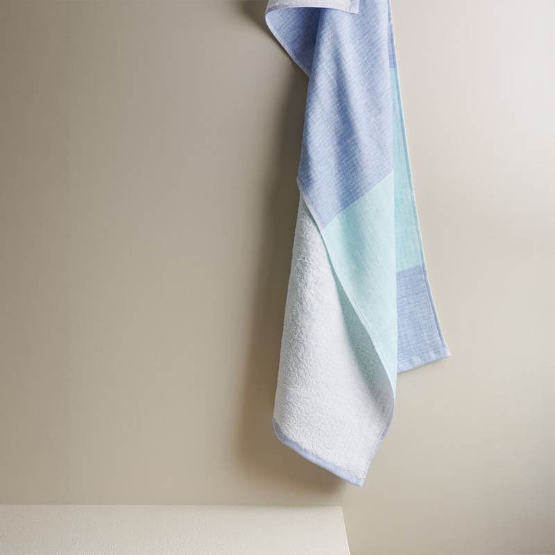 Bath Towels - Serene Water Cotton Terry Bath Towel