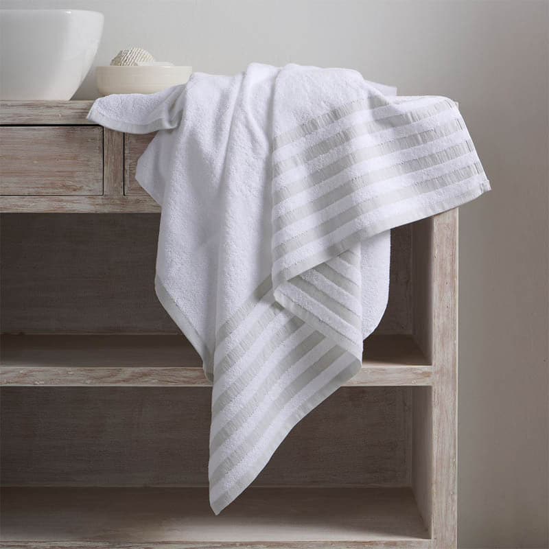 Buy Stevo Stripe Terry Bath Towel Bath Towels from Vaaree