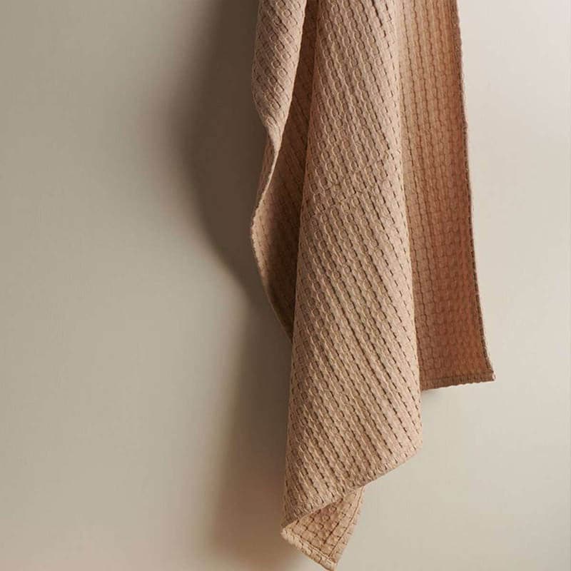 Buy Alyssa Pebble Textured Waffle Bath Towel - Sand Bath Towels from Vaaree