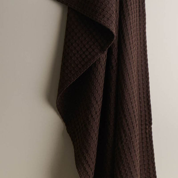 Bath Towels - Beehive Bamboo Bath Towel - Dark Brown