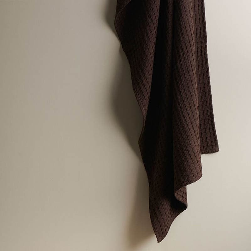 Buy Beehive Bamboo Bath Towel - Dark Brown Bath Towels from Vaaree