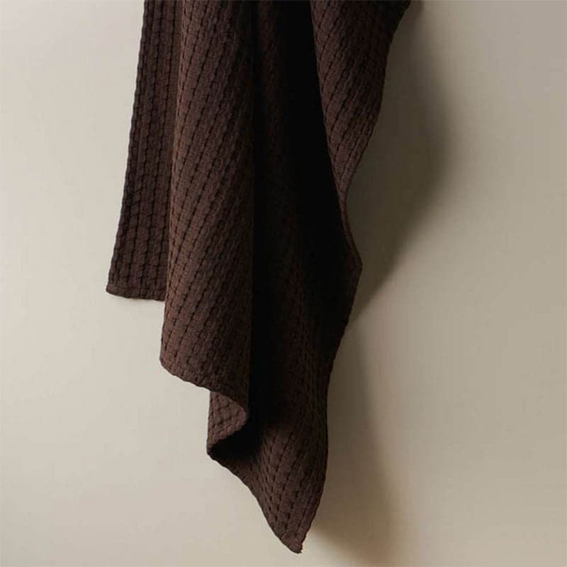 Buy Beehive Bamboo Bath Towel - Dark Brown Bath Towels from Vaaree