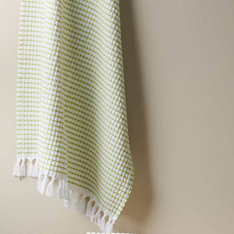 Buy Alyssa Waffle Bath Towel - Light Green Bath Towels from Vaaree